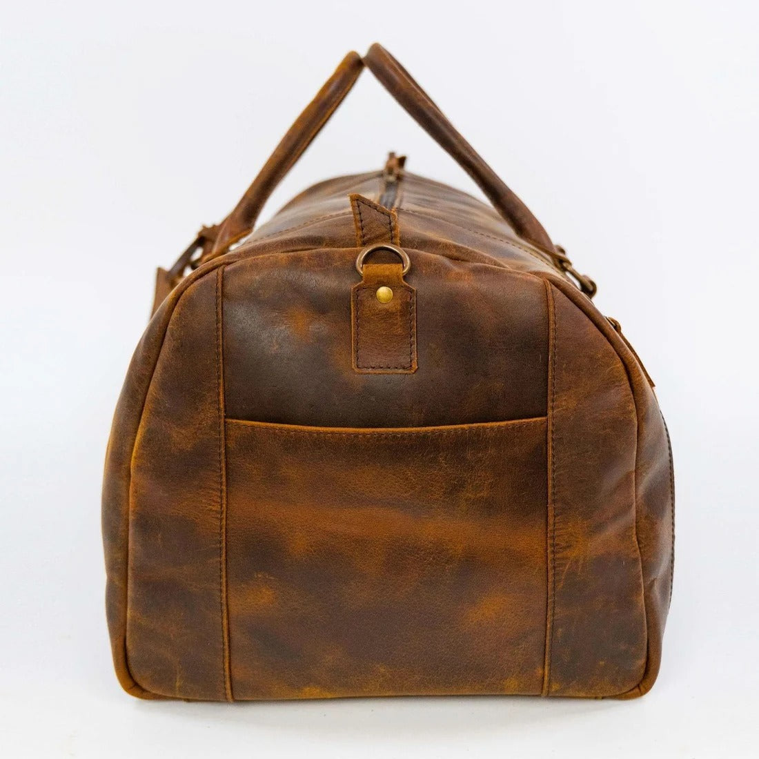 Handmade Leather Duffel Travel Bag