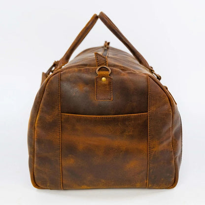 Handmade Leather Duffel Travel Bag