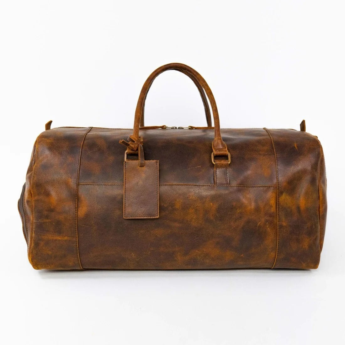 Handmade Leather Duffel Travel Bag